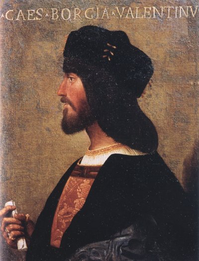 Portrait of Cesare Borgia (1475-1507) by Unbekannt Unbekannt